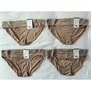 NEW Warners No Pinching No Problems Lace Bikini WR5509 4 Pair Women's Size Large
